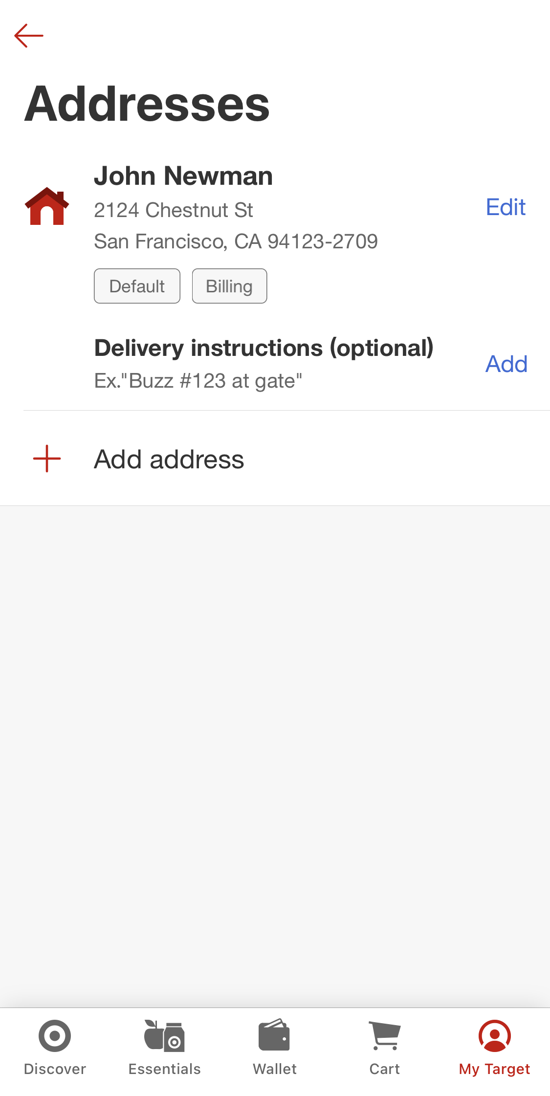 Target’s App Address Book 152 of 428 Address Book Examples Baymard
